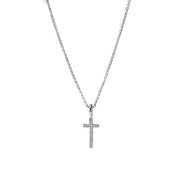 JOHN HARDY Essential Silver Diamond Pave' Cross Necklace
